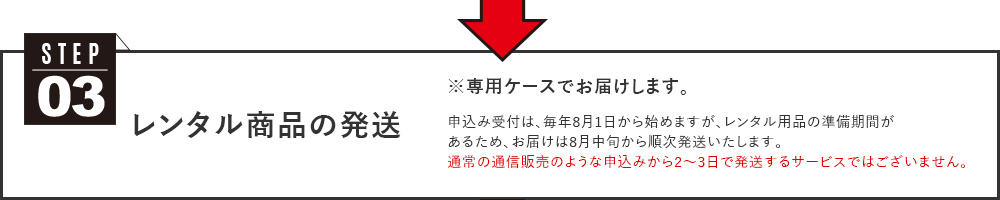 03-レンタル商品の発送